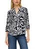 Tunikabluse mit All-over-Print blau2