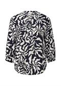 Tunikabluse mit All-over-Print blau2