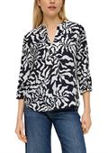 Tunikabluse mit All-over-Print blau2