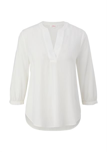 Tunikabluse mit All-over-Print creme