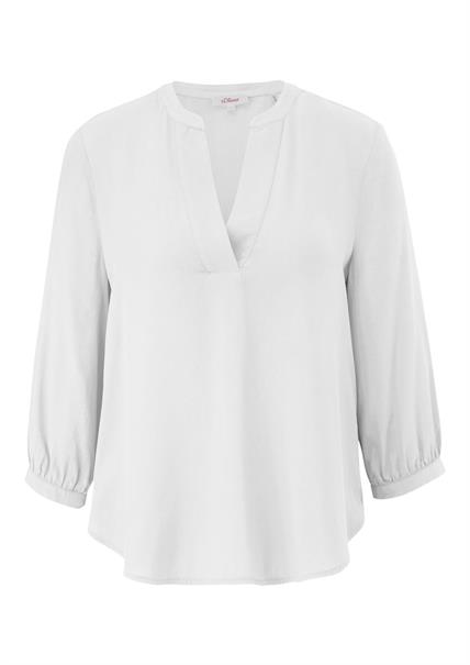Tunikabluse mit All-over-Print creme