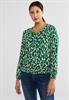 Tunikabluse mit Leo Print dark brisk green
