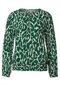 Tunikabluse mit Leo Print dark brisk green