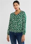 Tunikabluse mit Leo Print dark brisk green