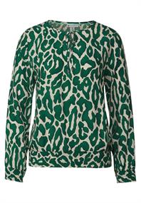 Tunikabluse mit Leo Print dark brisk green
