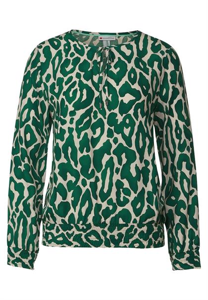 Tunikabluse mit Leo Print dark brisk green