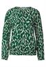 Tunikabluse mit Leo Print dark brisk green