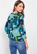 Tunikabluse mit Letterprint teal blue