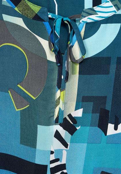 Tunikabluse mit Letterprint teal blue