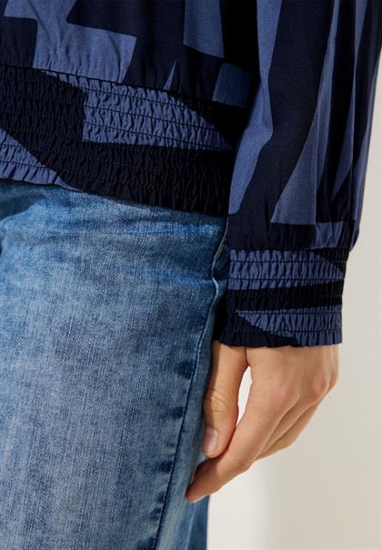 Tunikabluse mit Smockdetail deep blue