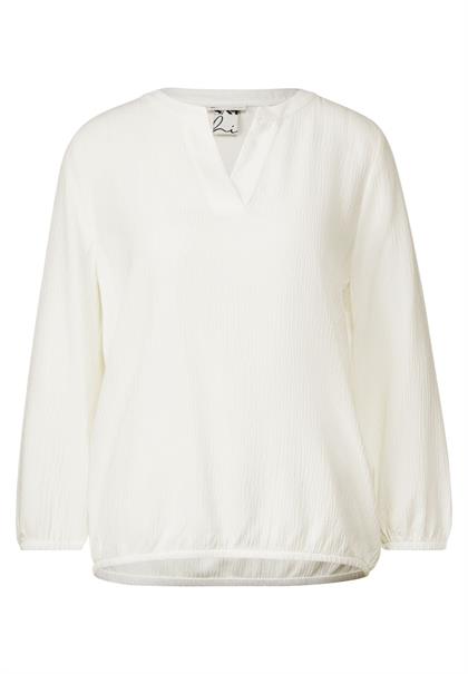 Tunikabluse mit Struktur off white