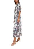 Tunikakleid mit Alloverprint beige