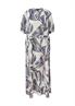 Tunikakleid mit Alloverprint beige