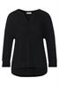 Tunikashirt im Materialmix black