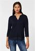 Tunikashirt im Materialmix mighty blue
