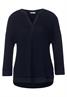 Tunikashirt im Materialmix mighty blue