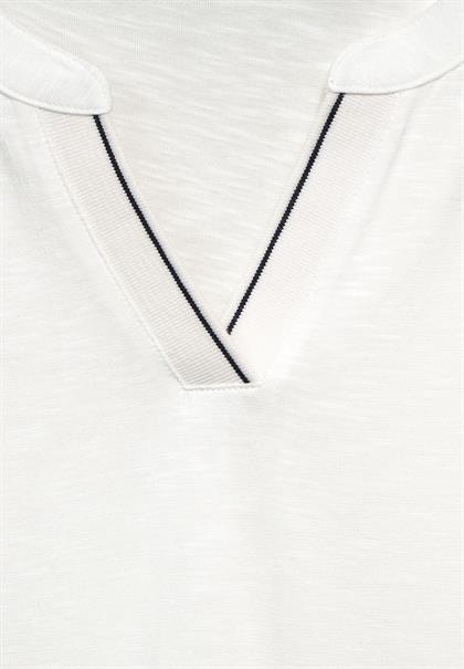 Tunikashirt in Unifarbe vanilla white