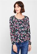 Tunikashirt mit Blumenmuster deep blue