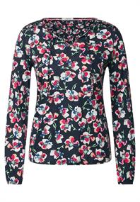 Tunikashirt mit Blumenmuster deep blue