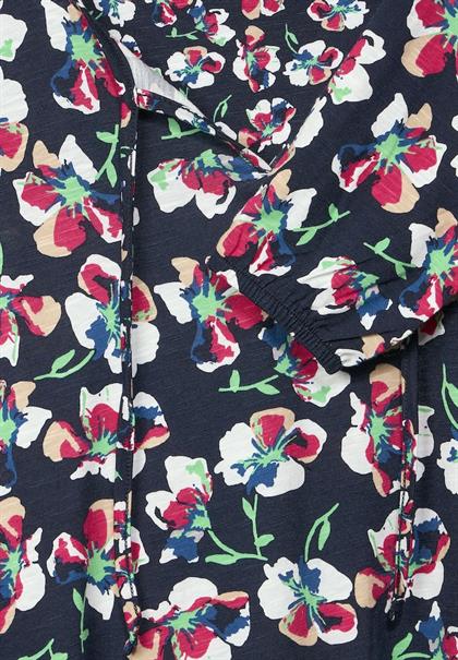 Tunikashirt mit Blumenmuster deep blue