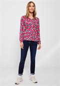 Tunikashirt mit Blumenmuster fresh pink