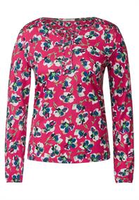 Tunikashirt mit Blumenmuster fresh pink