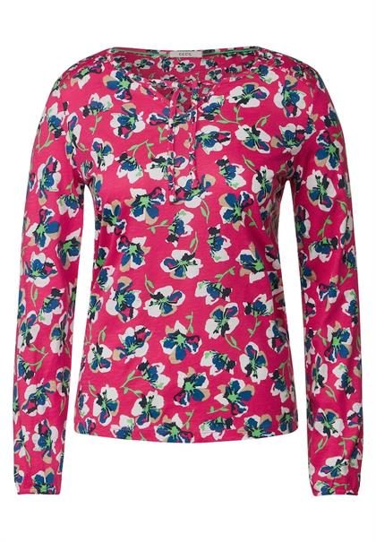 Tunikashirt mit Blumenmuster fresh pink
