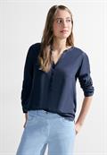 Turn-Up Bluse casual denim blue