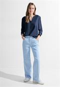 Turn-Up Bluse casual denim blue