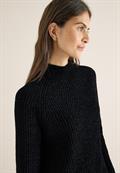 Turtleneck Chenille Pullover black