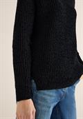 Turtleneck Chenille Pullover black