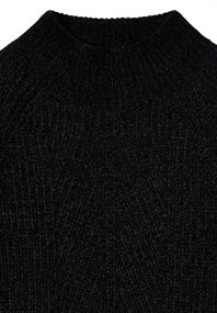 Turtleneck Chenille Pullover black
