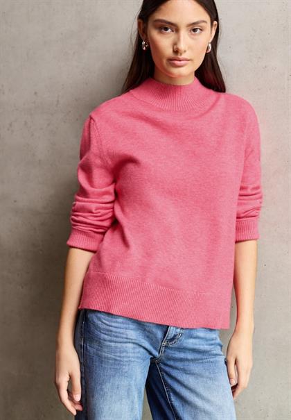 Turtleneck Pullover candy pink mel.
