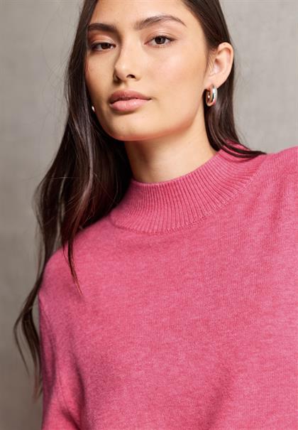 Turtleneck Pullover candy pink mel.