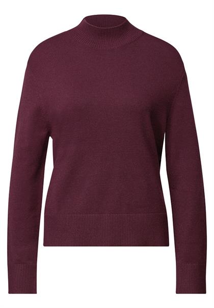 Turtleneck Pullover dark plum red