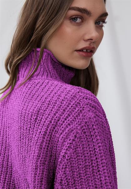 Turtleneck Pullover floral pink