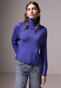 Turtleneck Pullover force blue mel.