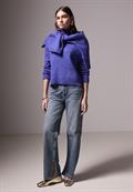 Turtleneck Pullover force blue mel.