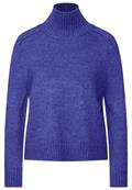 Turtleneck Pullover force blue mel.