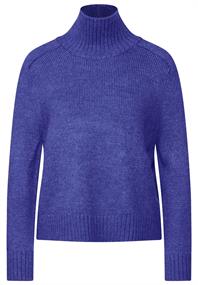Turtleneck Pullover force blue mel.
