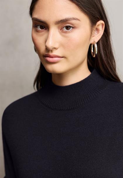 Turtleneck Pullover ink blue night