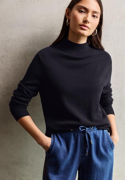 Turtleneck Pullover ink blue night