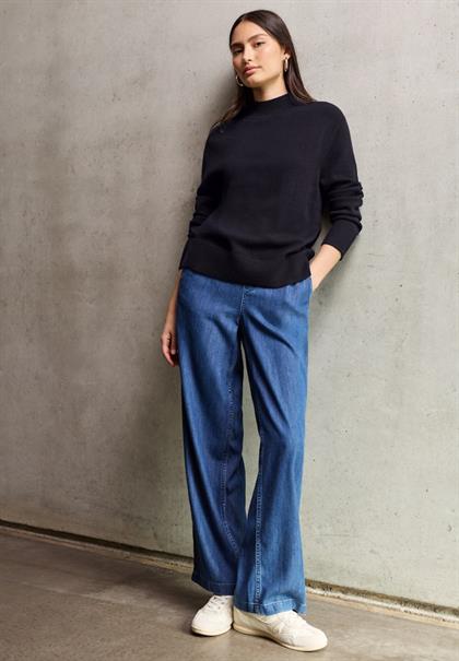 Turtleneck Pullover ink blue night