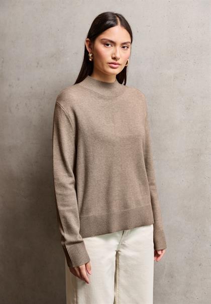 Turtleneck Pullover sandstone beige mel.