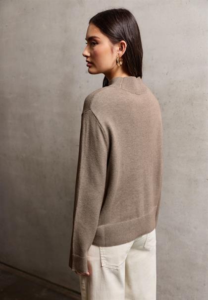 Turtleneck Pullover sandstone beige mel.