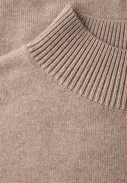 Turtleneck Pullover sandstone beige mel.