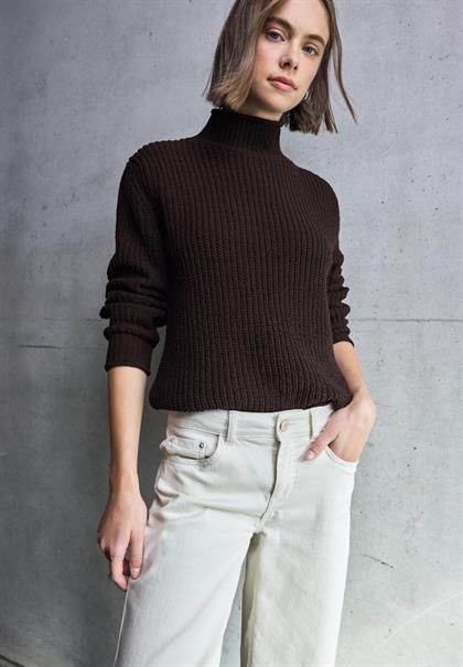 Turtleneck Pullover velvet wine
