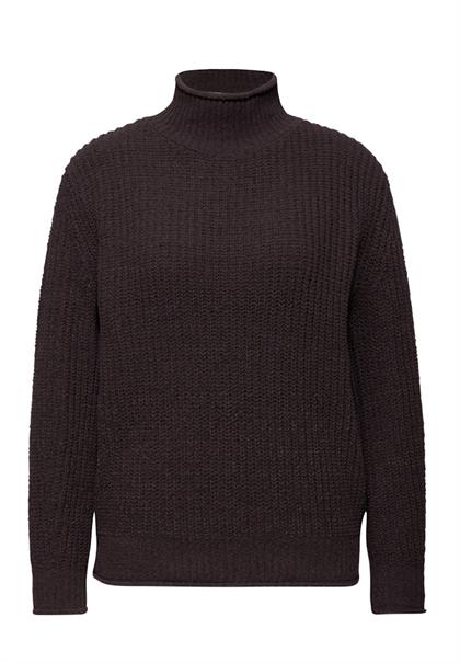 Turtleneck Pullover velvet wine