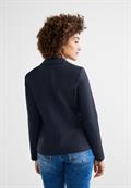 Twill Blazer in Unifarbe deep blue