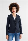 Twill Blazer in Unifarbe deep blue